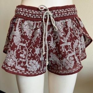 Urban Outfitters Ecote Embroidered Shorts